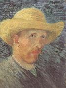 Vincent Van Gogh Self-Portrait wtih Straw Hat (nn04) France oil painting artist